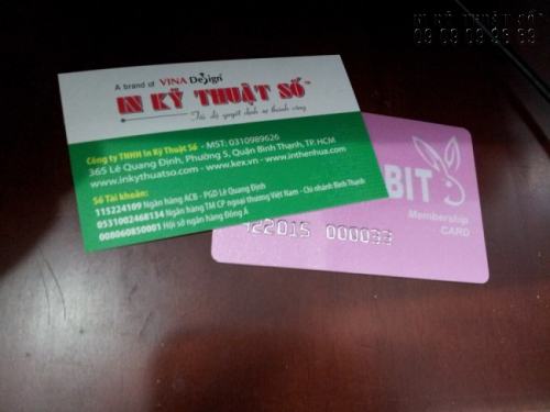 In thẻ VIP dập nổi